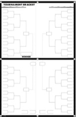 Alpine Choice March Madness Tournament Bracket Poster – Large 64 Player+Dry Erase Poster with 2 Mrkrs