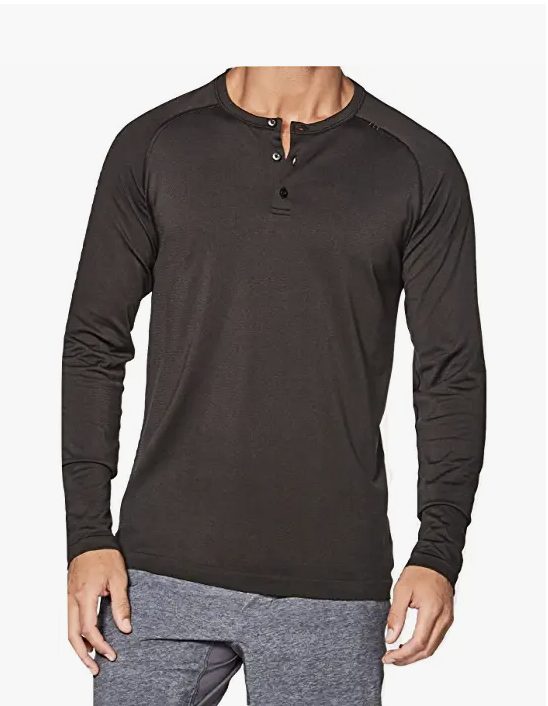 Lululemon Mens Metal Vent Tech Henley Long Sleeve Shirt