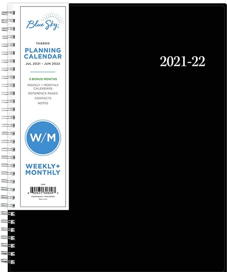 2021-2022 Academic Year Weekly & Monthly Planner