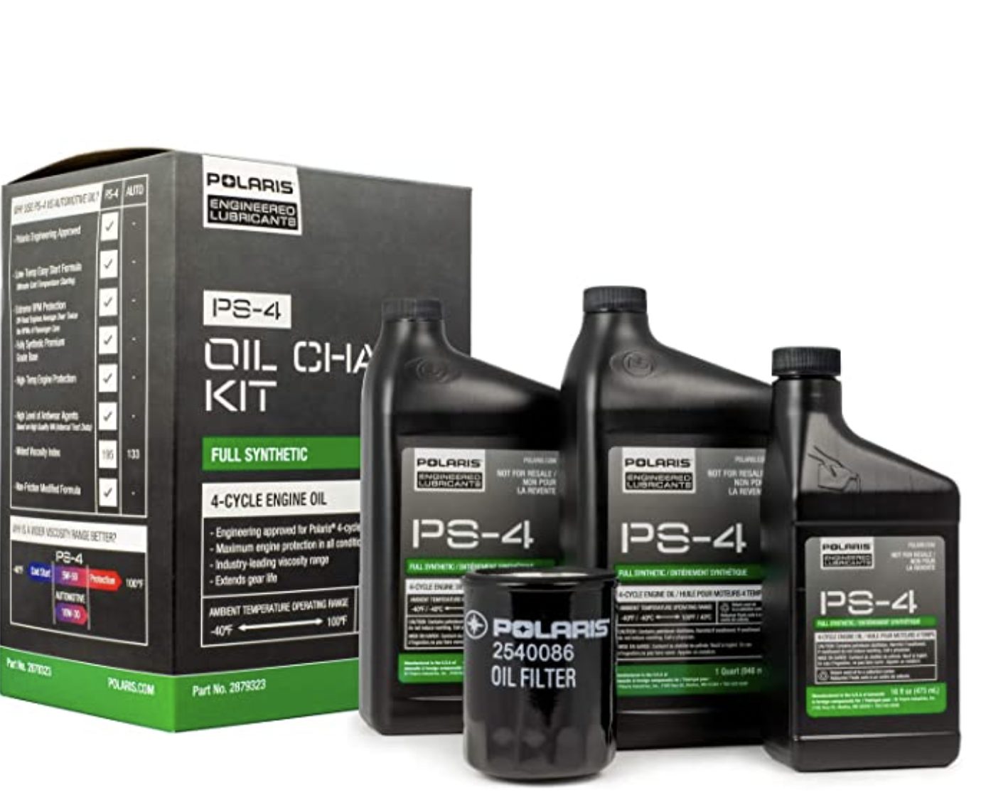 thumbnail image 2 of MISHON Full Synthetic Oil Change Kit For Polaris Scrambler 500 - 5W-50 Engine Oil & Gear Lubricant With Filters 2 of 14
