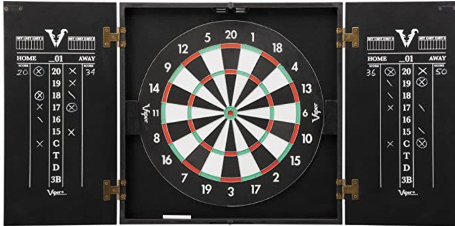 Viper Hideaway Cabinet & Steel-Tip Dartboard