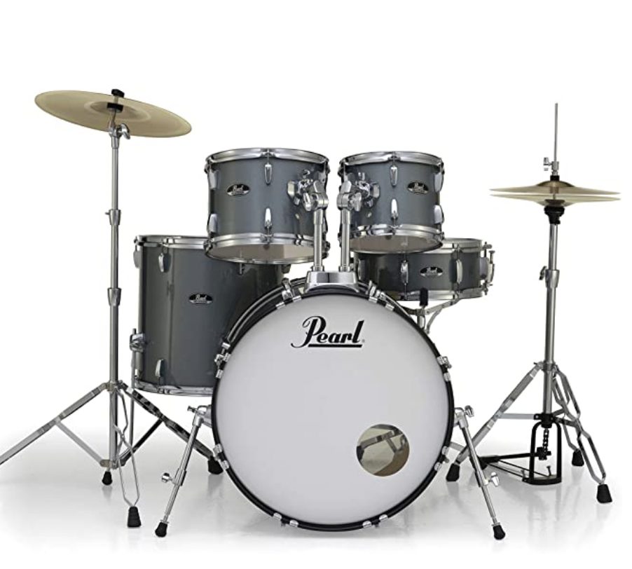 Pearl Roadshow Drum Set 5-Piece Complete Kit with Cymbals and Stands