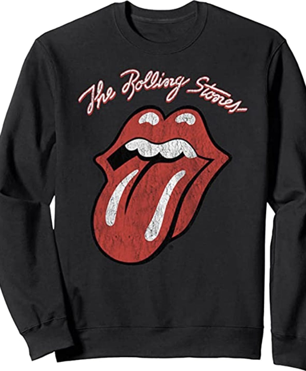 Official Rolling Stones Tongue Script Logo Unisex Graphic Sweatshirt
