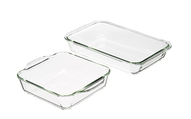 Amazon Basics Oven Safe Glass Baking Dish Set
